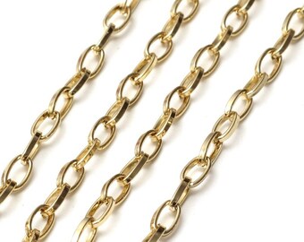 Feet Gold Necklace Chain Bracelet Unfinished Link 6x4mm A11-012 ...