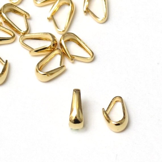 500 pcs Gold Bail Pendant Hanger Jewelry bail by mixnmatchsupplies