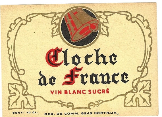Cloche de France Vin Blanc Wine Label