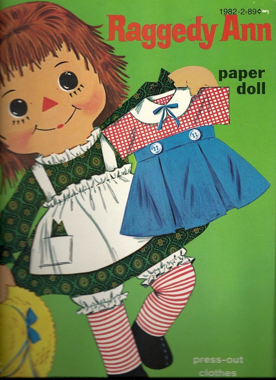 Raggedy Ann Paper Doll Whitman 1970 by thecollectiblechest