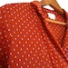 Vintage 1960's-1970's Polyester Burnt Orange Printed Blouse Size S/M