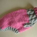 Dog Sweater - Color Block Cable Knit - Pink & Grey - Small - Ready to Ship