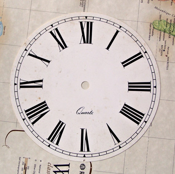 Vintage Paper Clock Face