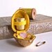 Vintage Mini Sewing Kit in Shape of a Walnut