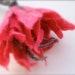 Felt brooch Bright Pink/ Fuchsia flower
