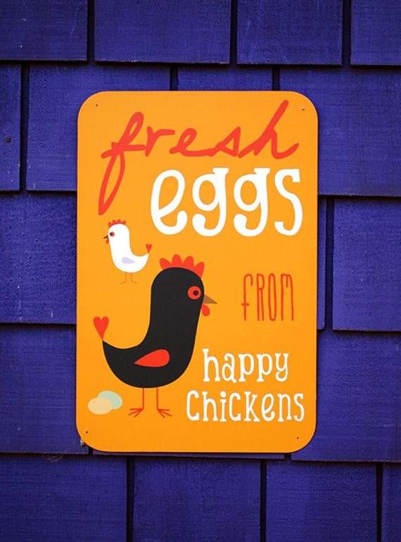 Items similar to Chicken Coop Sign - Fresh Eggs From Happy Chickens 12