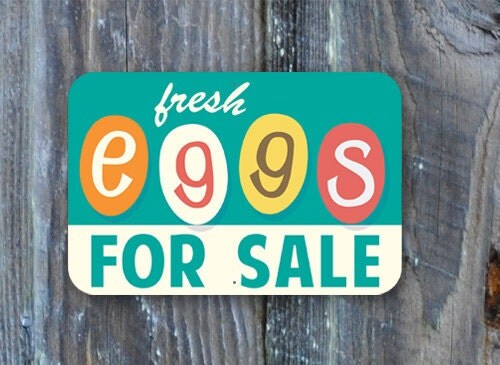 Fresh Eggs For Sale Sign 18 x 12 Retro. by BainbridgeFarmGoods