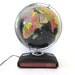 Vintage World Globe Art Deco Retro Black Oceans Illuminated Glass 1950 Replogle