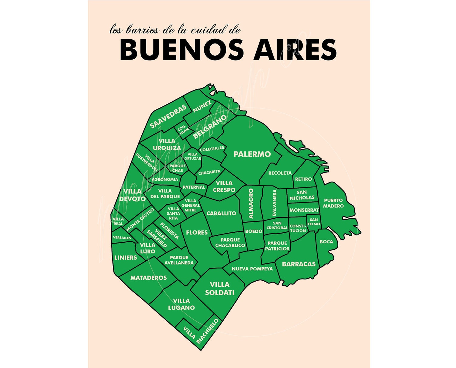 Buenos Aires Neighborhood Map