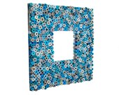 Teal Mirror - Mirror Made from Recycled Magazines - gr3een