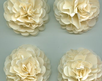 Sand Ivory Carnation Paper Flowers for Weddings, Bouquets, Events and Crafts