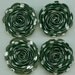 Black and White Polka Dot Handmade Large Spiral Paper Flowers