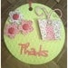 FOUR Lemon Lime Pink Green Posies Foral Gift Box Thank You Handmade All Occasion Gift Tags