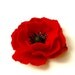 SALE / felted flower brooch RED POPPY / ready to ship