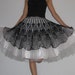 Unique Tutu crochet Skirt Black and white