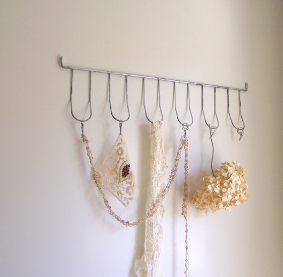 Items similar to Galvanized Metal Rack / Display Wall Hanging / Set of