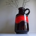 Scheurich Floor Vase West German Jug Retro Modern Decor Fat Lava Glaze 408-40 Brown and Red