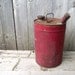 Metal Oil Can Red Antique Fuel Can Industrial Decor Farm Find Garage Prop