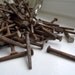 Antique Square Nails Rusty 1800s Lath Board Nails Salvaged Assemeblage Art Steampunk