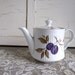 Teapot Royal Worcester Evesham Gold Collection Vintage Fine English Porcelain