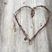 Wire Heart Wreath Antique Rustic Barbed Wire Farmhouse Chic Industrial Decor Garden Decor Valentines Day