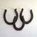 Antique Horseshoes / Set of 3 / Cast Iron / Farmhouse Decor / Country Wedding Decor / Equine Decor
