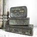 Antique Tin Boxes Set of 3 Instant Collection Advertising Tins Storage Farmhouse Cottage Industrial Decor