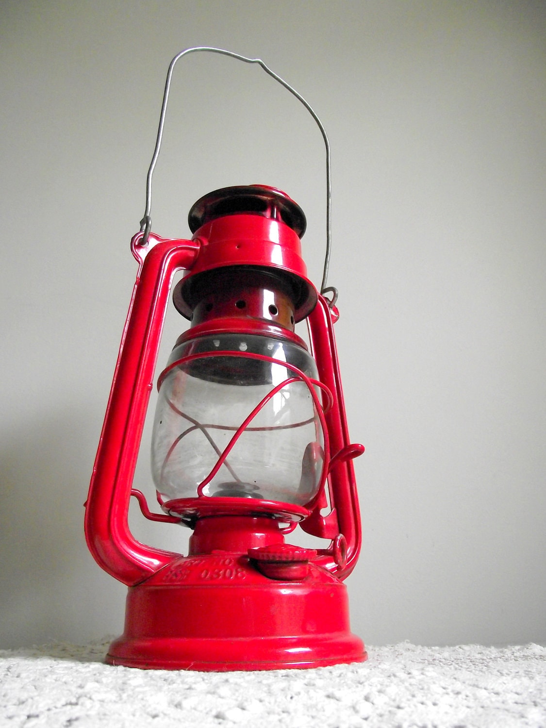 Kerosene Lantern Red Vintage Camping Light Cabin Decor Rustic