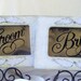 Wedding Signage Set White Vintage Bride Groom Antiqued Mirror Door Chair Hanger Reception Decoration Event Planning