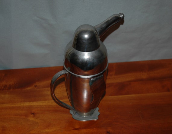 Vintage Metal Penguin Pitcher by artdecotime on Etsy