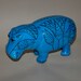 William the Hippo - NY Museum of Art Blue Egyptian Hippopotamus Figure