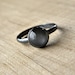 Grey Moonstone Ring, Platinum Gray Moonstone and Oxidized Sterling Silver Ring - Ready to Ship in US Size 10
