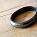 4mm Men's or Unisex Ring Half Round Oxidized Recycled Sterling Silver Band - Made in Your Size