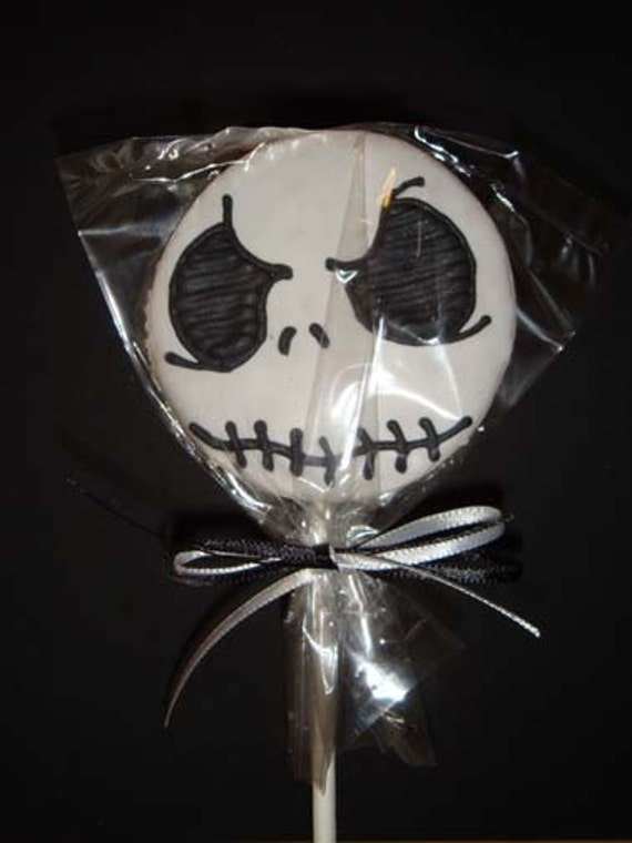 1 DZ Jack Skellington Cookie Pops Sugar Cookies