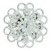 15mm Crystal Swarovski flower Crystal Sterling Silver Plated Filigree - qty 2