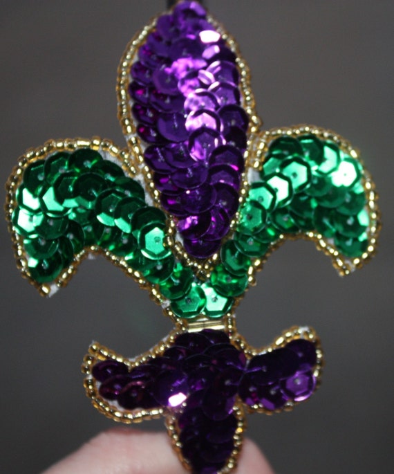 mardi gras wide ribbon