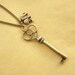 Small Elephant and Key Necklace (NC-95)