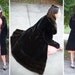 DEAL of the day 60s - The Czar's Daughter - long black double breasted faux fur pile coat - size s m