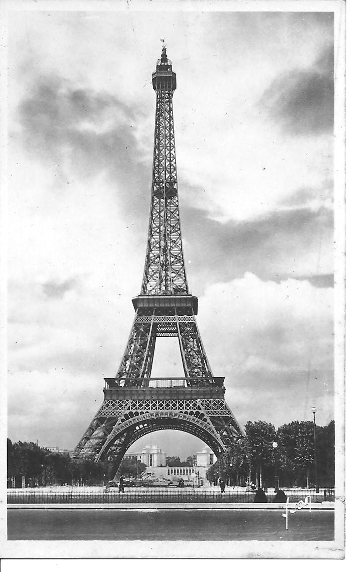 Vintage 1948 Eiffel Tower Photo25X7