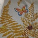 SALE--Butterfly Golden Fern Vintage Fabric