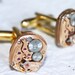 OMEGA Steampunk Cufflinks (Men) - Rare Rose Gold GENUINE OMEGA Luxury Swiss Vintage Watch Movement - Matching - Symbol of Prestige Men Gift