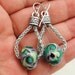 Teal Lampwork Art Glass Earrings - Dangles