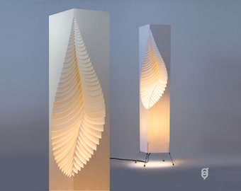 Leaf Design Paper Lamp - wire stand