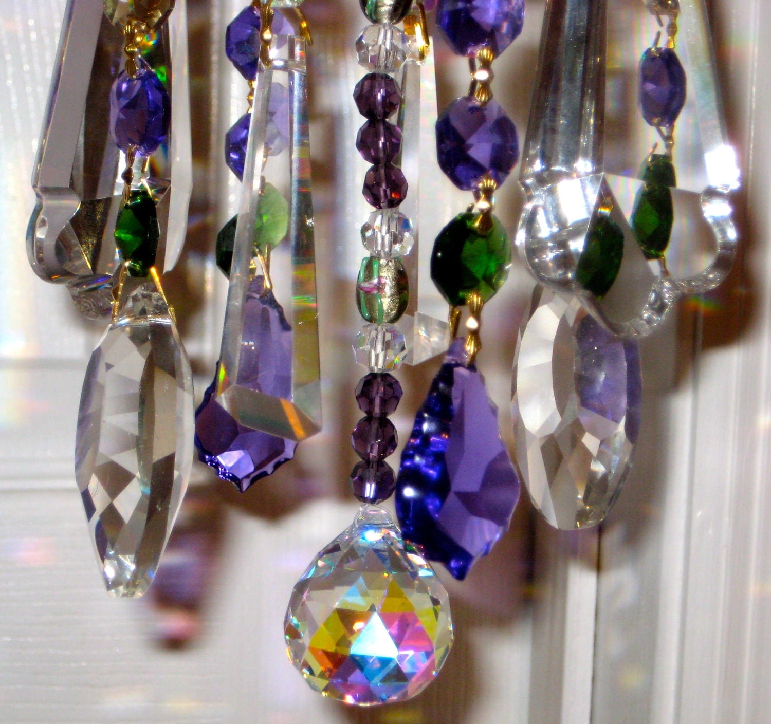 Crystal Prism Wind Chime Indoor Or Outdoor By Yourcrystaldream