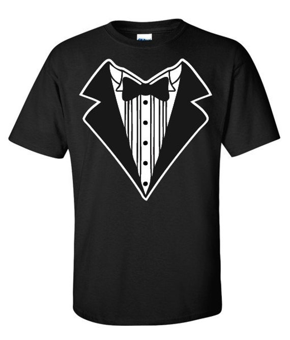 tuxedo tshirt wedding