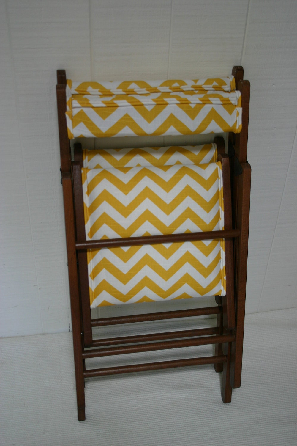 Wood Folding Chairs Set of 2 Upcycled