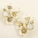 Vintage 1960s Earrings Mad Men Rhinestone Coro Flowers Clip Ons