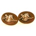 Vintage 1950s Copper Earrings Ballet Dancers Ballerina Screw Backs