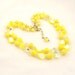 Vintage 1960s Necklace Multi Strand Yellow Glass Beads