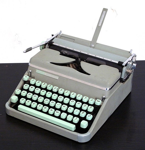 Hermes 2000 Manual Portable Typewriter Mint Green Jadeite